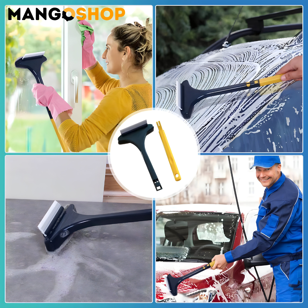 2u1 Teleskopska četka za brisanje prozora i čišćenje mrežice sa strugačem - 46cm