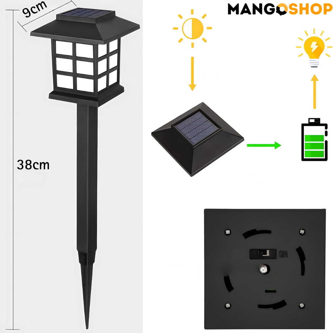 Baštenske solarne lampe sa senzorom 6 komada